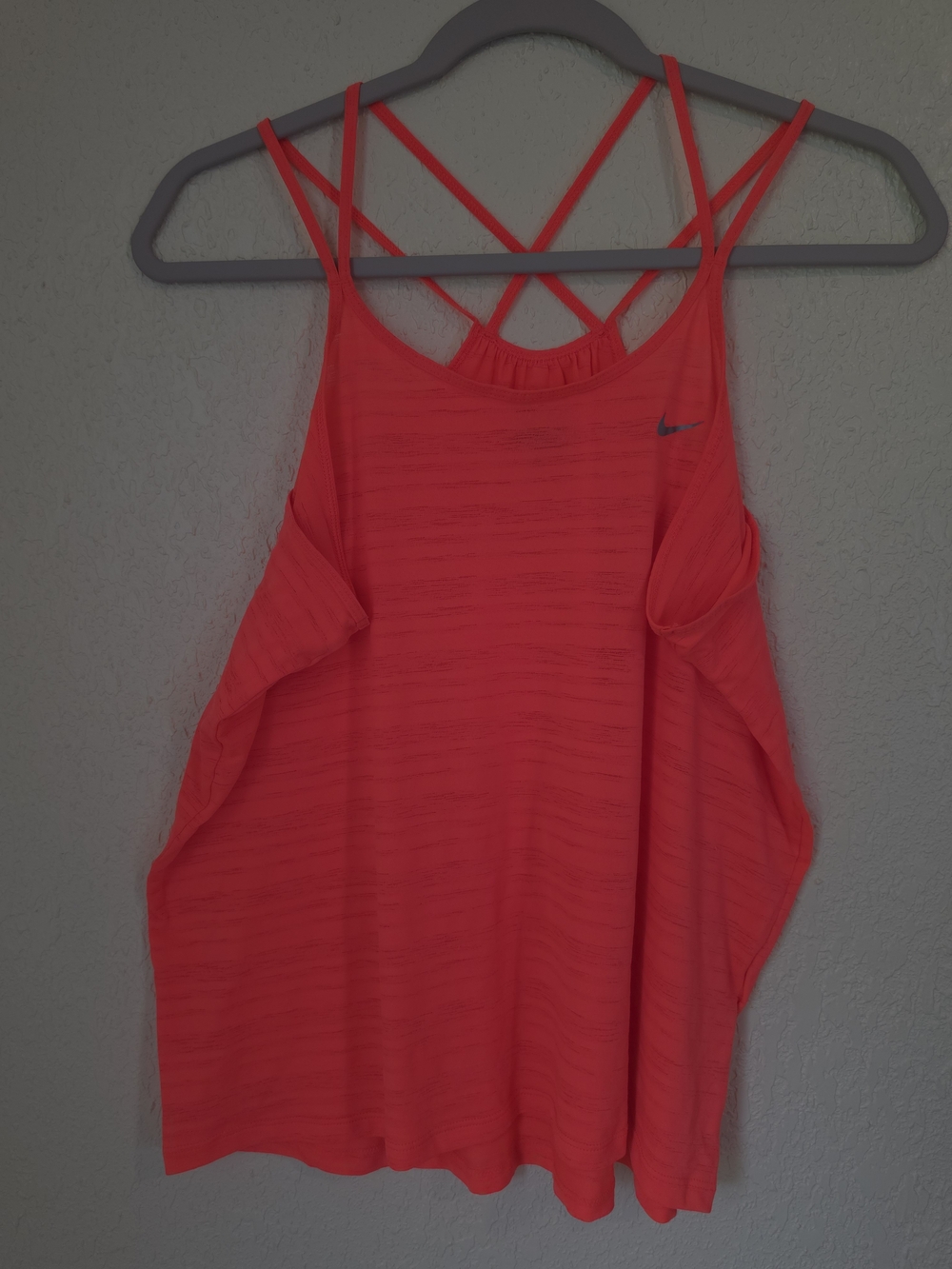 Nike Dri-Fit Orange Tank M Strappy Racerback Activewear Athleisure Packable